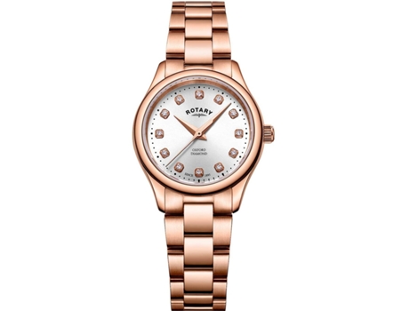 Relógio feminino ouro rosa aço inoxidável Oxford Lb05096/02/D ROTARY