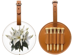 Bolsa para Guardar Tees de Golfe White Lily, Preta Fácil de Transportar e Mais Eficiente para Jogar Golfe.