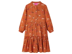 Vestido Para Criança Cor Conhaque 104