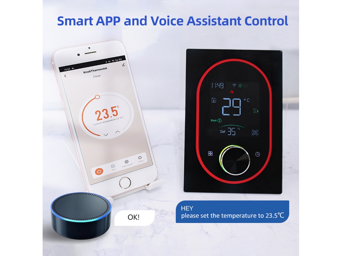 Termostato Inteligente Com Tela Touch E Modos Programáveis