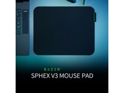 Mouse Pad Para Jogos Ultra Fino Razer Sphex V3 Com Design Suave E Base Adesiva Pequena