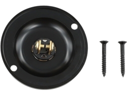 Campainha redonda de ferro com fio e iluminação LED para portas de entrada, 5 cm de diâmetro, 12-24 V CC, Preta, Substituta