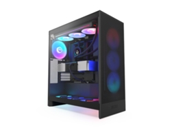 Caixa Semitorre ATX NZXT H7 Flow RGB Midi (Preto - Midi-Tower)