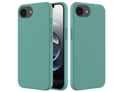 Capa De Silicone Para Iphone 17e / 16e - Cor Sólida - Verde Agulha De Pinheiro