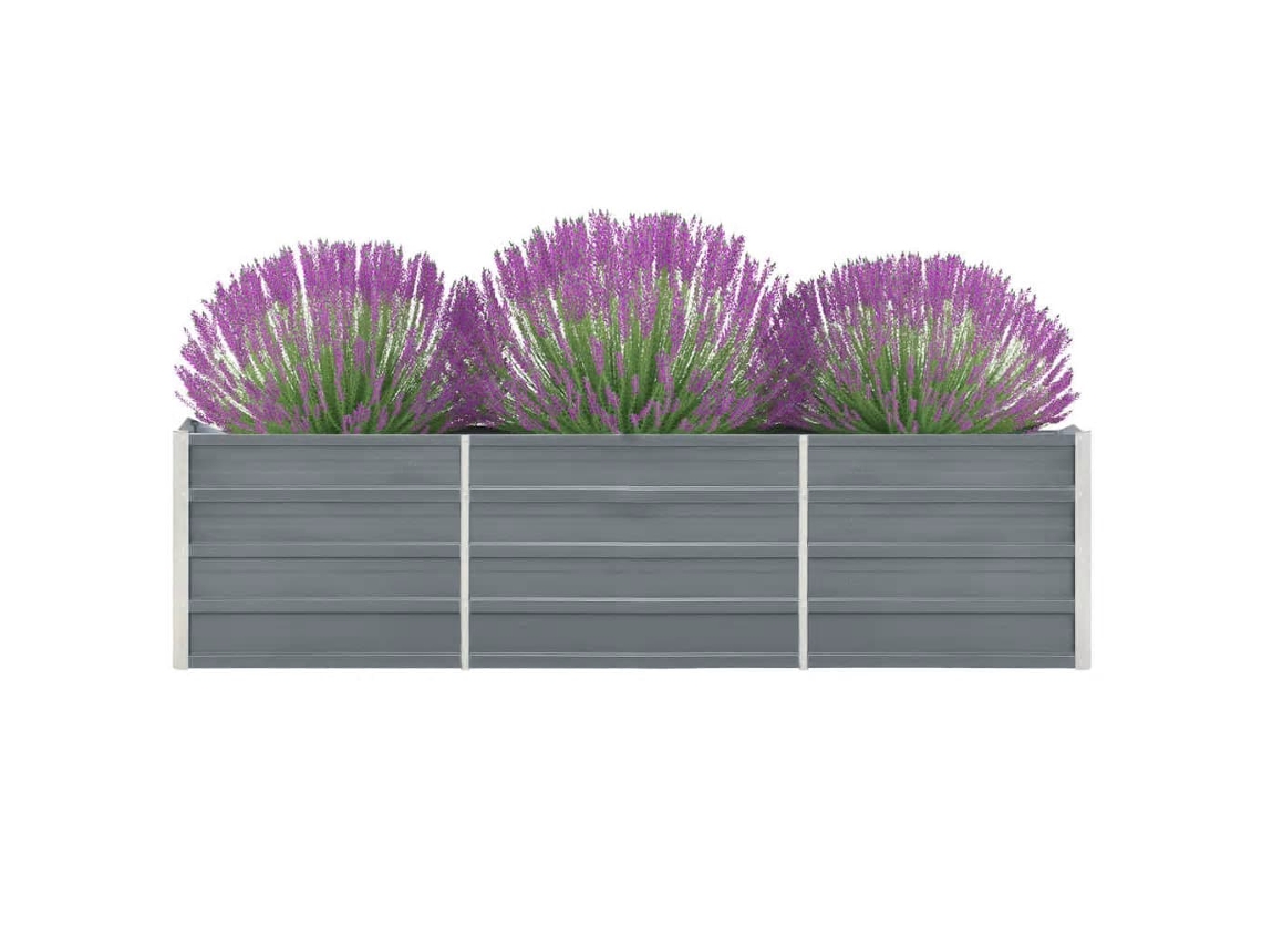Canteiro elevado de jardim 320x80x44 cm Aço galvanizado HARLANV1