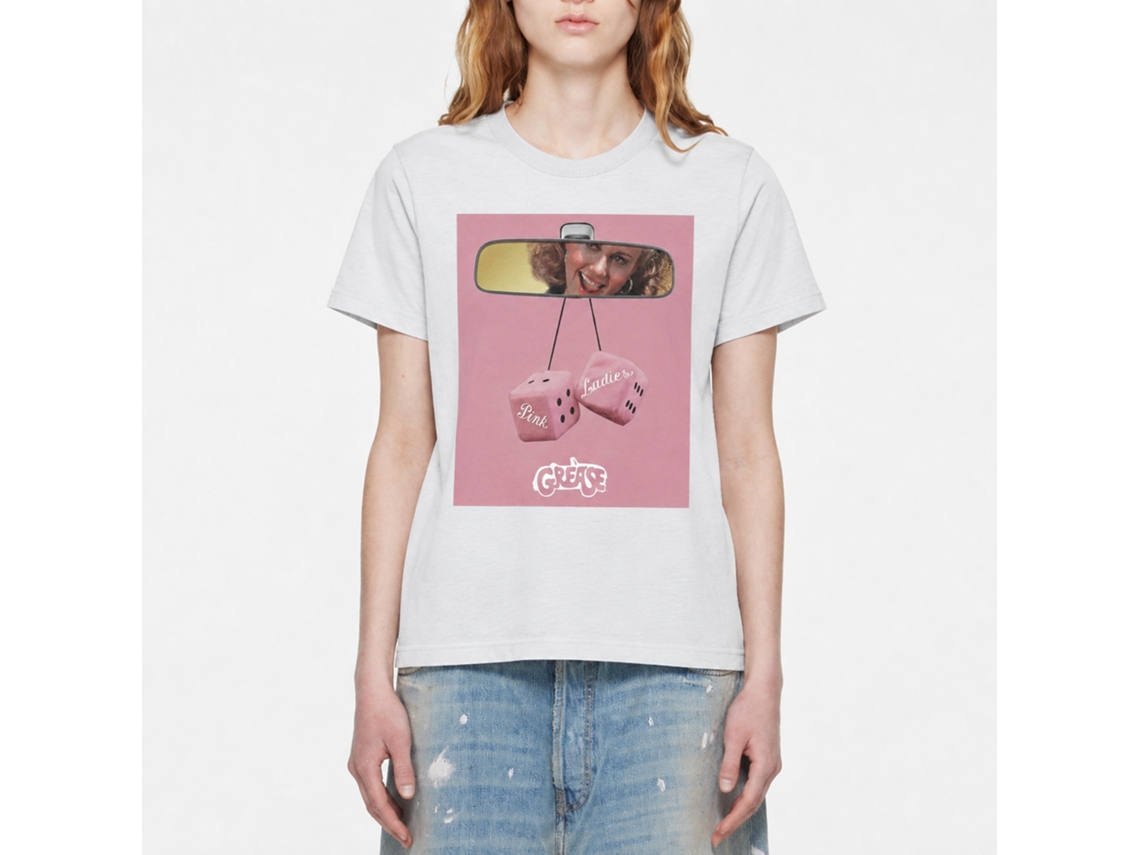 Rockinstone Grease Pink Ladies White T-shirt Size:xl