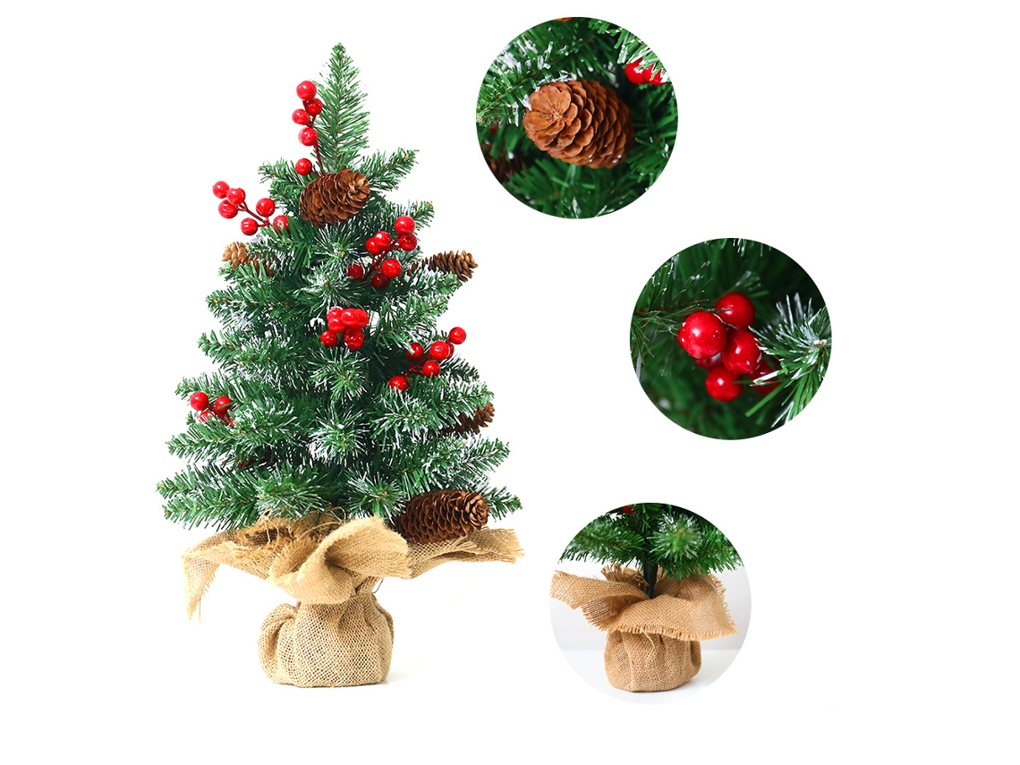 Mini Árvore de Natal com Decorativos para Mesa | S/MARCA