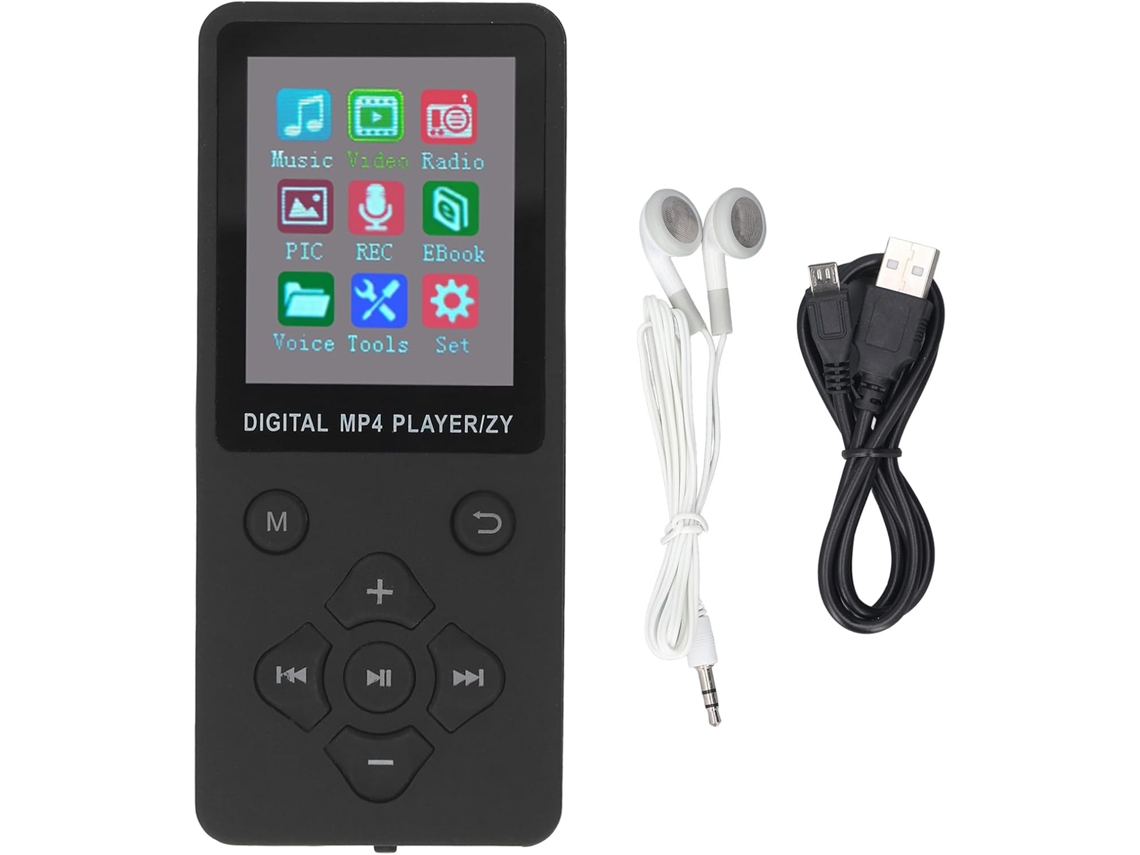 Domary Mp3 Mp4 Player 5 0-super Slim Com Tela Colorida De 1, 8-polegadas, Memória Expansível De 128gb, Reprodutor