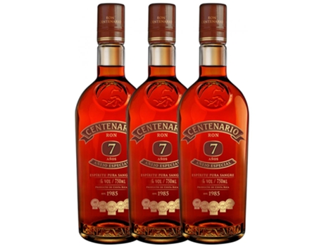 Rum CENTENARIO Centenario Añejo Especial 7 Anos (0.7 L - 3 unidades)