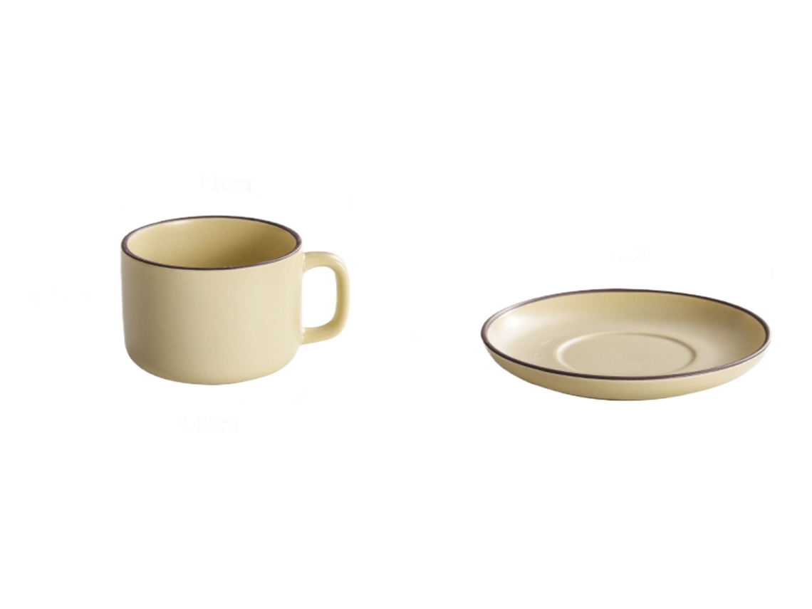 Caneca XGF Caneca de café Cerâmica Creative Crysântemo em forma de caça de café de pires