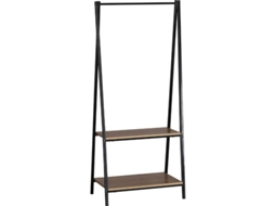 Estante com 2 Compartimentos e Cabide Metálico, 151×64×40 Cm VENPRODIN