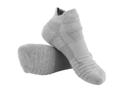 calcetines deportivos de baloncesto para homem com sola de toalha grossa, transpiráveis e de tubo curto gris | S/MARCA