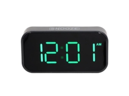 HURRISE Despertador Digital Led Despertador Usb 12/24 Horas Tela Cheia Led Carregador Usb Led Despertador Luminária Pêndulo Luz Verde