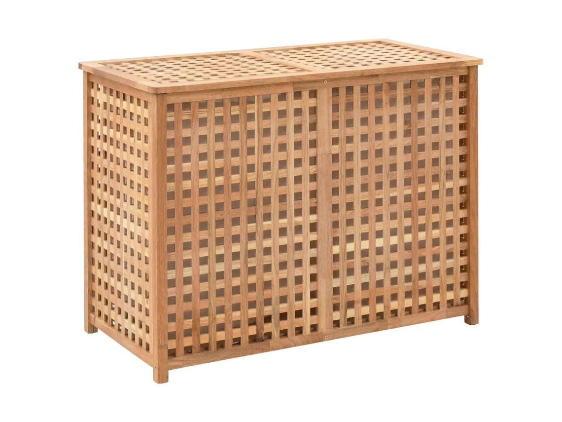 Cesto para roupa suja VIDAXL Marrom Madeira (87,5x46x67 cm)