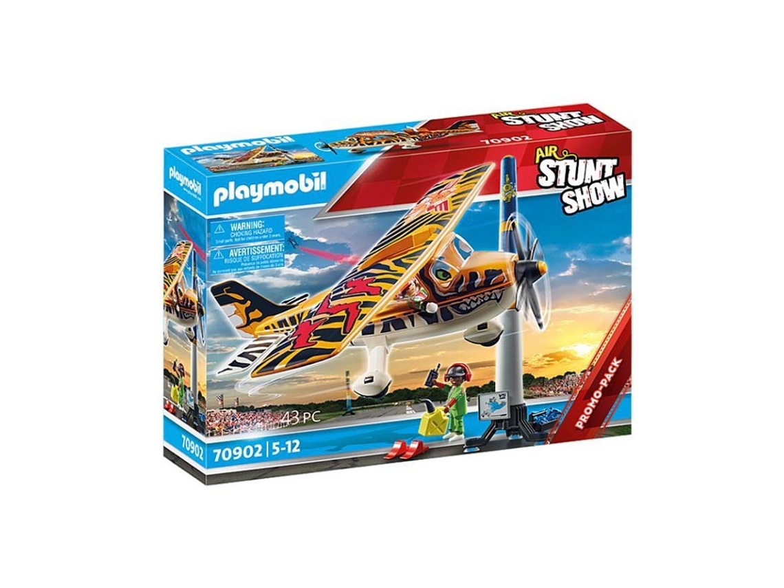 Aeronaves tigres do Stuntshow Air Stntuntshow PLAYMOBIL (Idade minima recomendada: 5 anos)