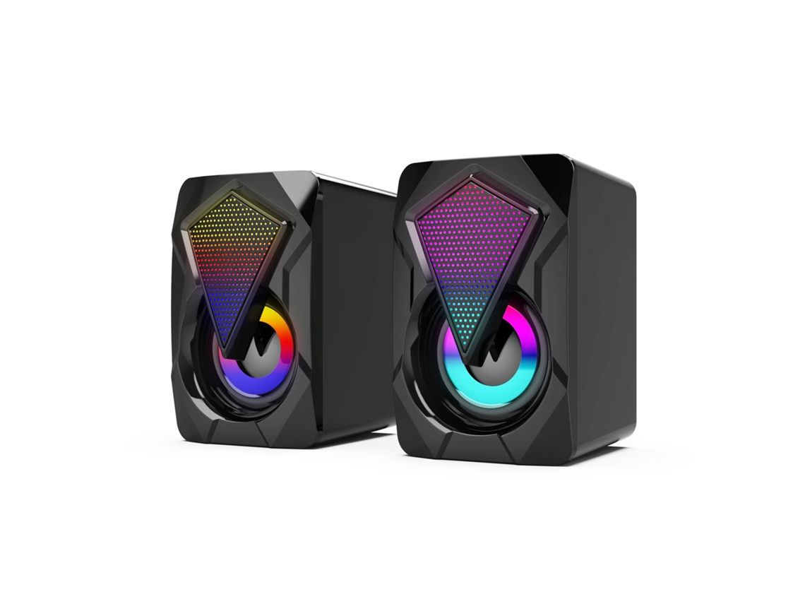 Caixa De Som Usb X2 Rgb 1 Unidade*