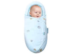 Manta De Algodão Puro Premium,macia E Confortável, Ideal Para Recém-nascidos,também Pode Ser Utilizada Como Saco-cama (azul,0-3 Meses)