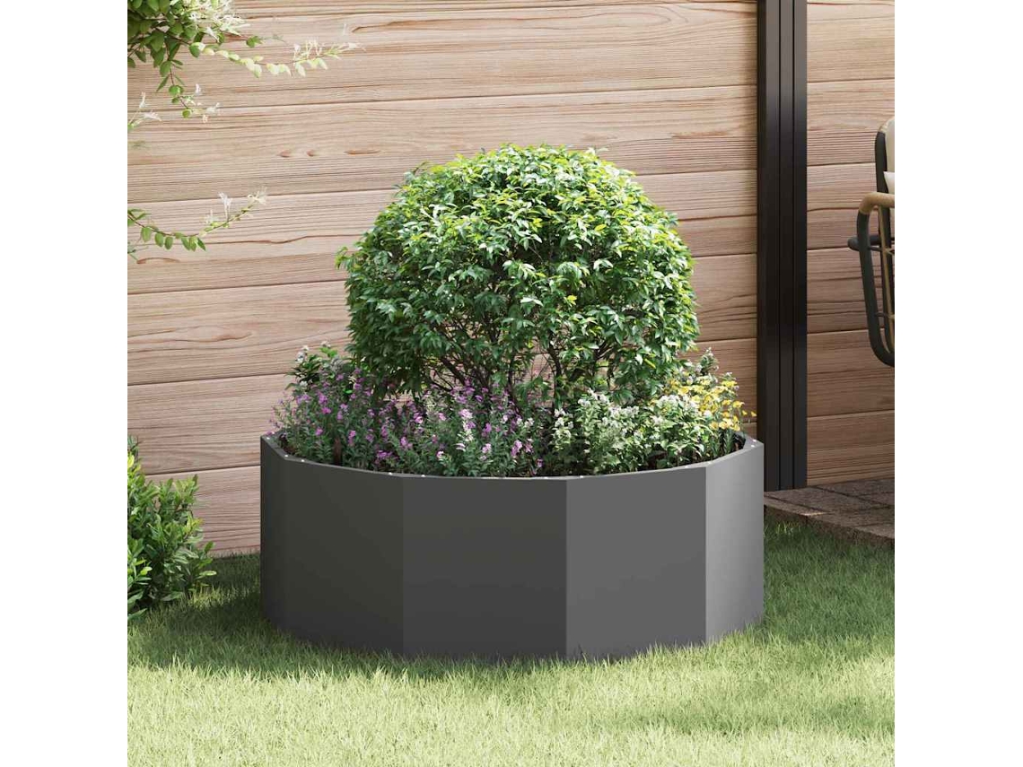 Vidaxl Floreira Preto 90 X 90 X 35 Cm Aço
