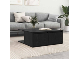 Vidaxl Mesa De Centro Carvalho Preto 80 X 80 X 31 Cm