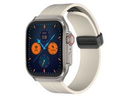 Smartwatch Com Tela Curva Flexível 3d Chamada Bluetooth E Classificação À Prova Dágua Ip67 Branco Yunzii