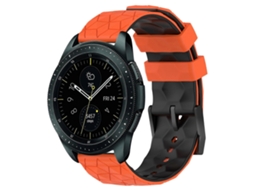 Pulseira De Silicone Bicolor Com Estampa De Futebol Para Samsung Galaxy Watch 42mm 20mm
