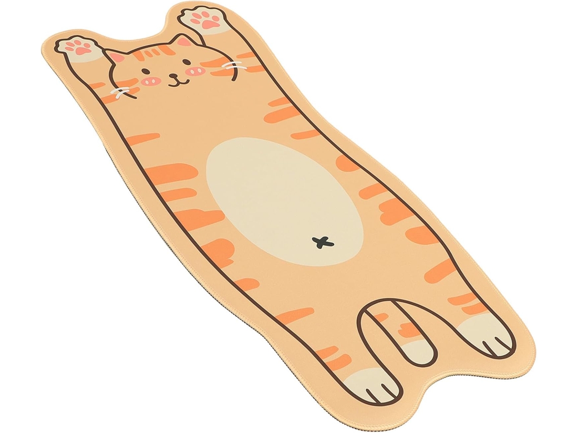 Mousepad Adorável com Desenho Animado, em Borracha Antiderrapante, Formato Alongado e Espesso, Ideal para Prot