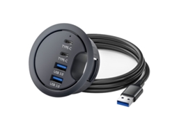 Hub Usb 3.0 para Computador, Estação de Acoplamento com Leitor de Cartões e Conexão Pass through AQUAFORGE