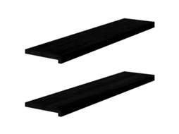Vidaxl Soleiras Da Janela 2 Pcs 110x25x2 Cm Carvalho Castanho-preto