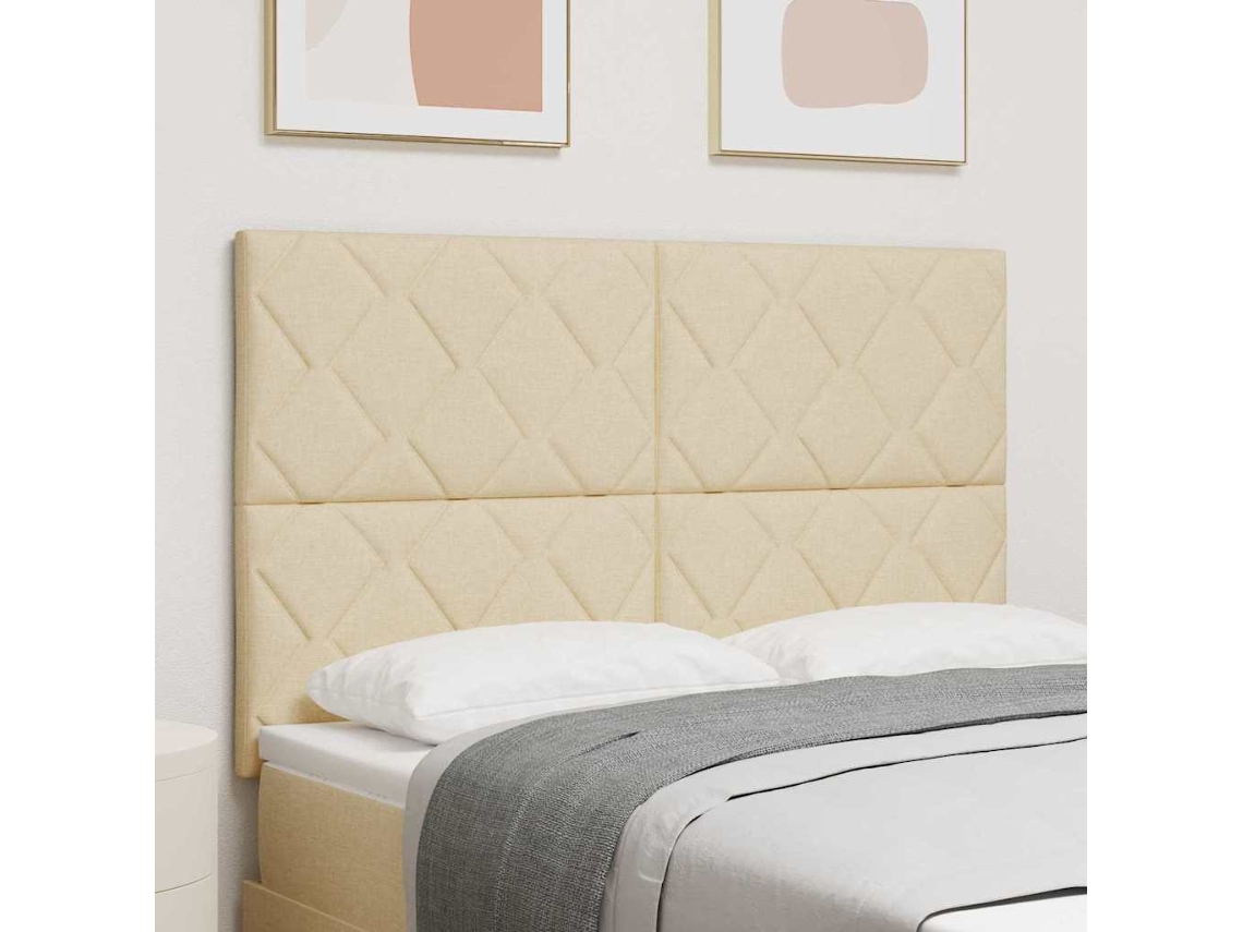 Vidaxl Cabeceira Creme 160 Cm Tecido
