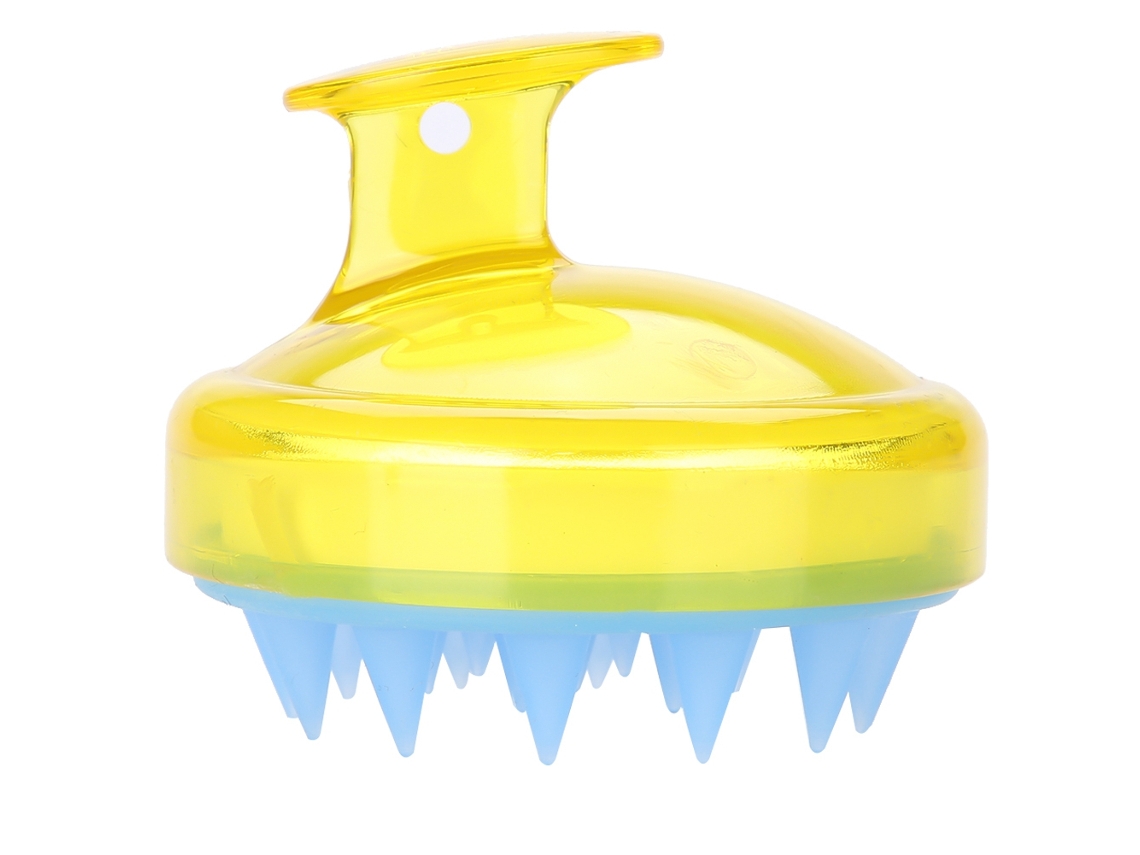 2026-cepillo De Massagem Para Cabelo E Couro Cabeludo De Silicone Banho Shampoo Amarelo