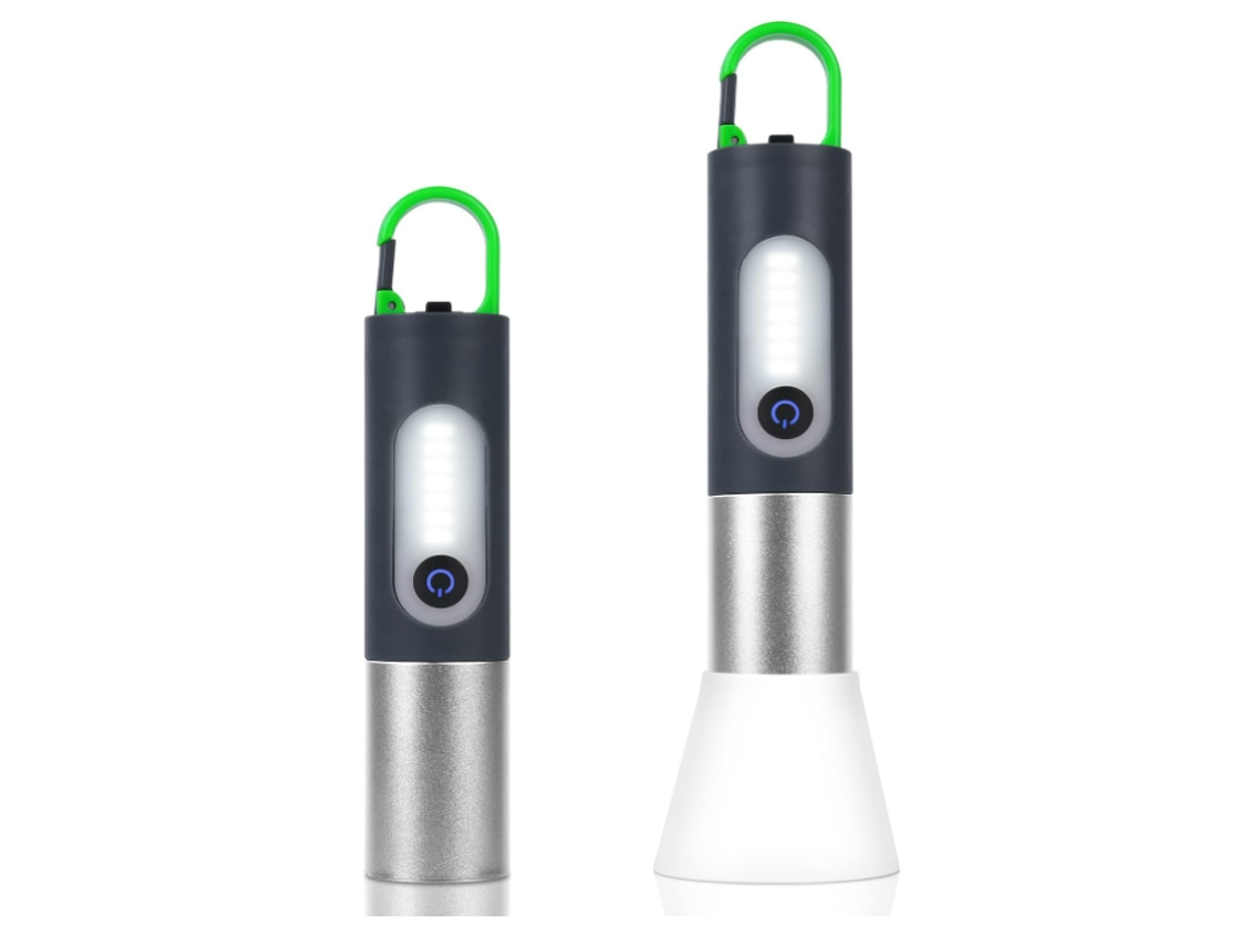 Lanterna Led Recarregável Zoom de 750 Lúmens Lanterna Compacta Leve e À Prova Dágua para Quedas de Energia e Emergências Preta HALINUIA