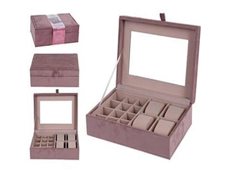 Joyero 2 bandejas 25x16 cm