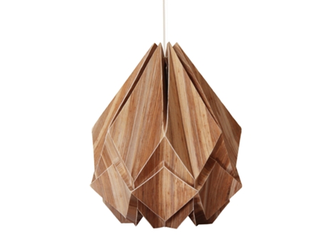 Candeeiro de teto HANAHI em Origami feito à mão em Papel e Ecowood