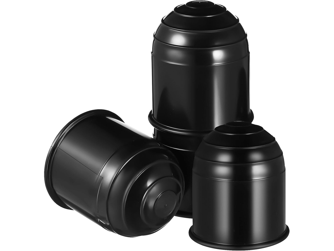 Conjunto De 4 Peças Capa Protetora Para Bola Engate Reboque Em Plástico Preto Resistente,