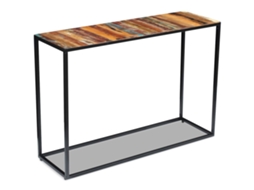 Vidaxl Mesa Consola 110x35x76 Cm Madeira Reciclada Maciça
