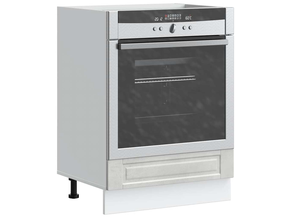 Vidaxl Armário Forno Porto Derivados De Madeira Cinzento Cimento