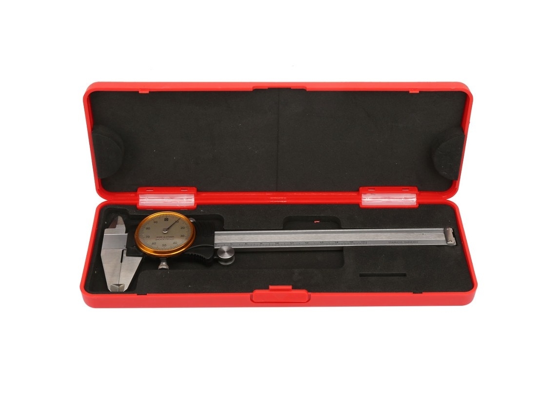 Double-acting Caliper, 0–150 Mm, Precise And Durable With 0.01 Mm Accuracy.