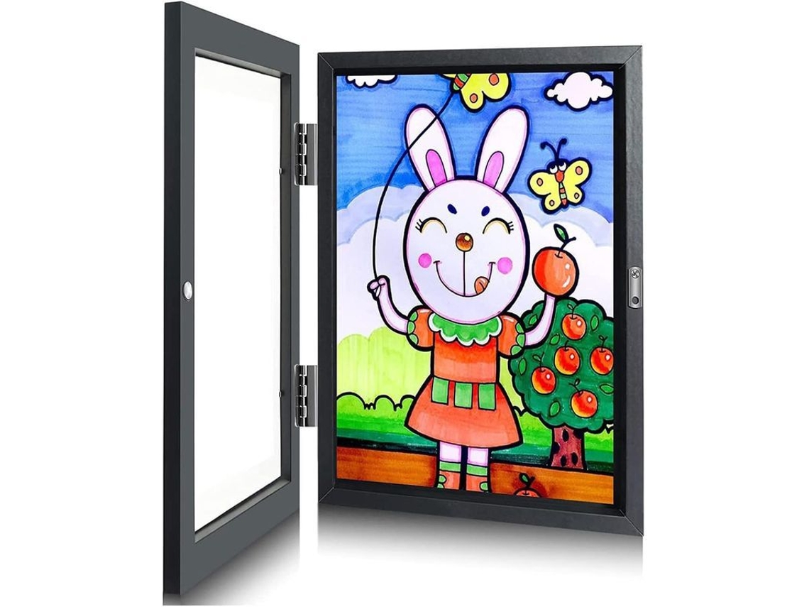Quadro de Arte Infantil Nova Line A4, plegável de acrílico para desenhos, preto 1 peça | S/MARCA