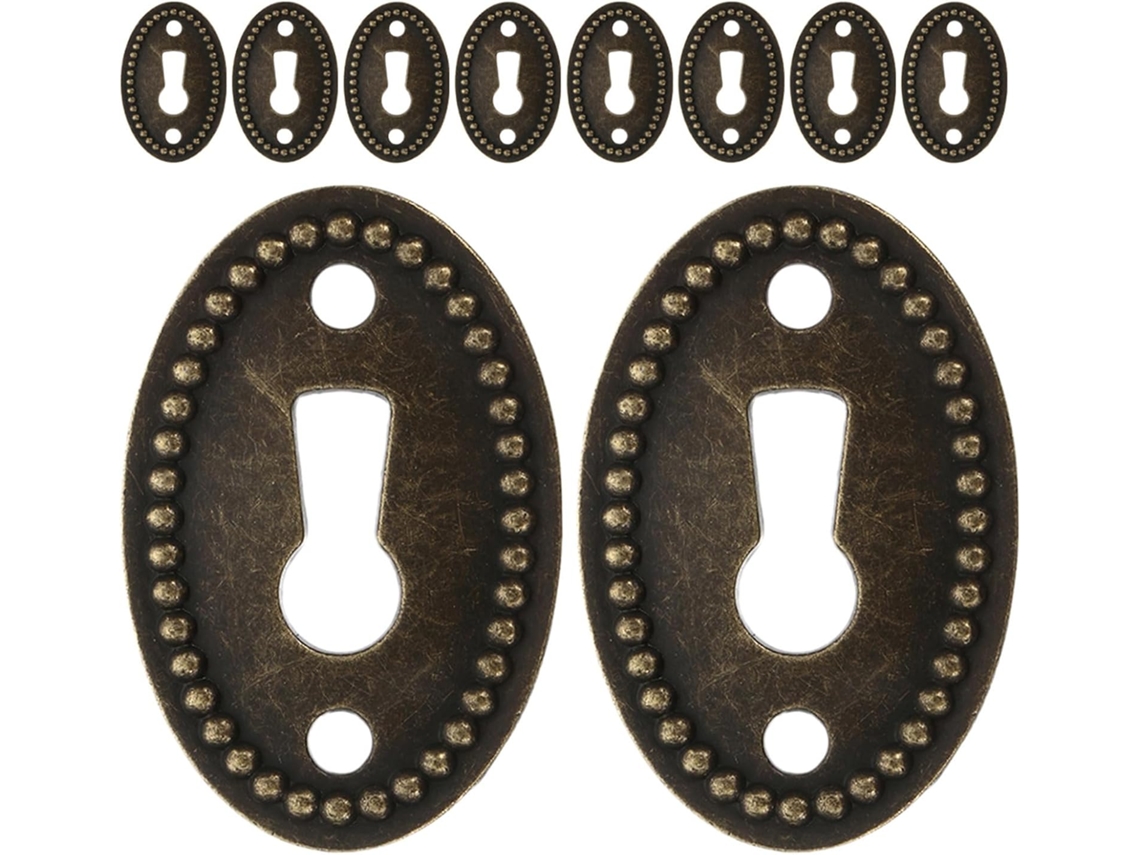 Conjunto De 10 Espelhos Ovais Para Fechadura, Em Liga De Zinco, Placas Traseiras Decorativas E Práticas Para Armários