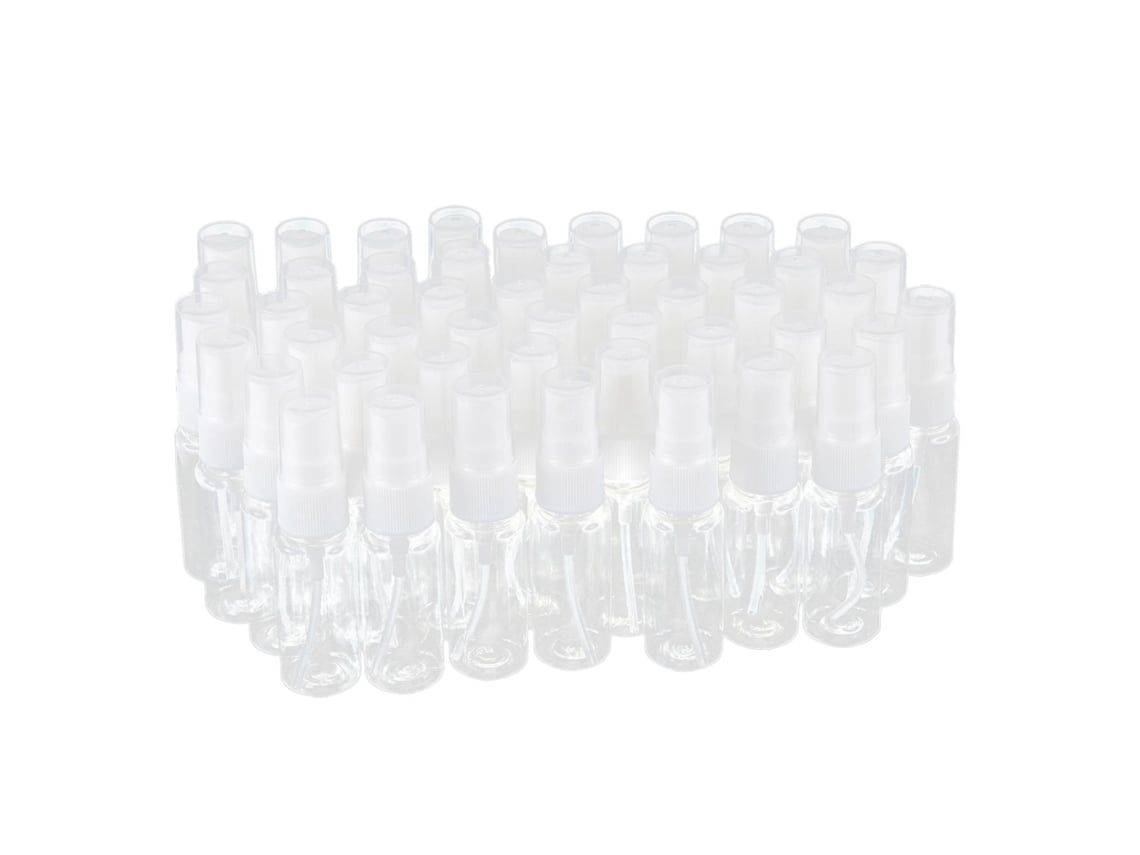 Frasco Spray Transparente De 20ml Com Pano De Microfibra, Pacote Com 50 Unidades