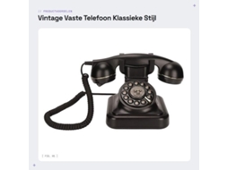 Solid Escolha - Telefone Fixo Vintage - Telefone Antigo Com Discador - Microfone Hd - Controle de Volume - Plug-and-play - Design Retro
