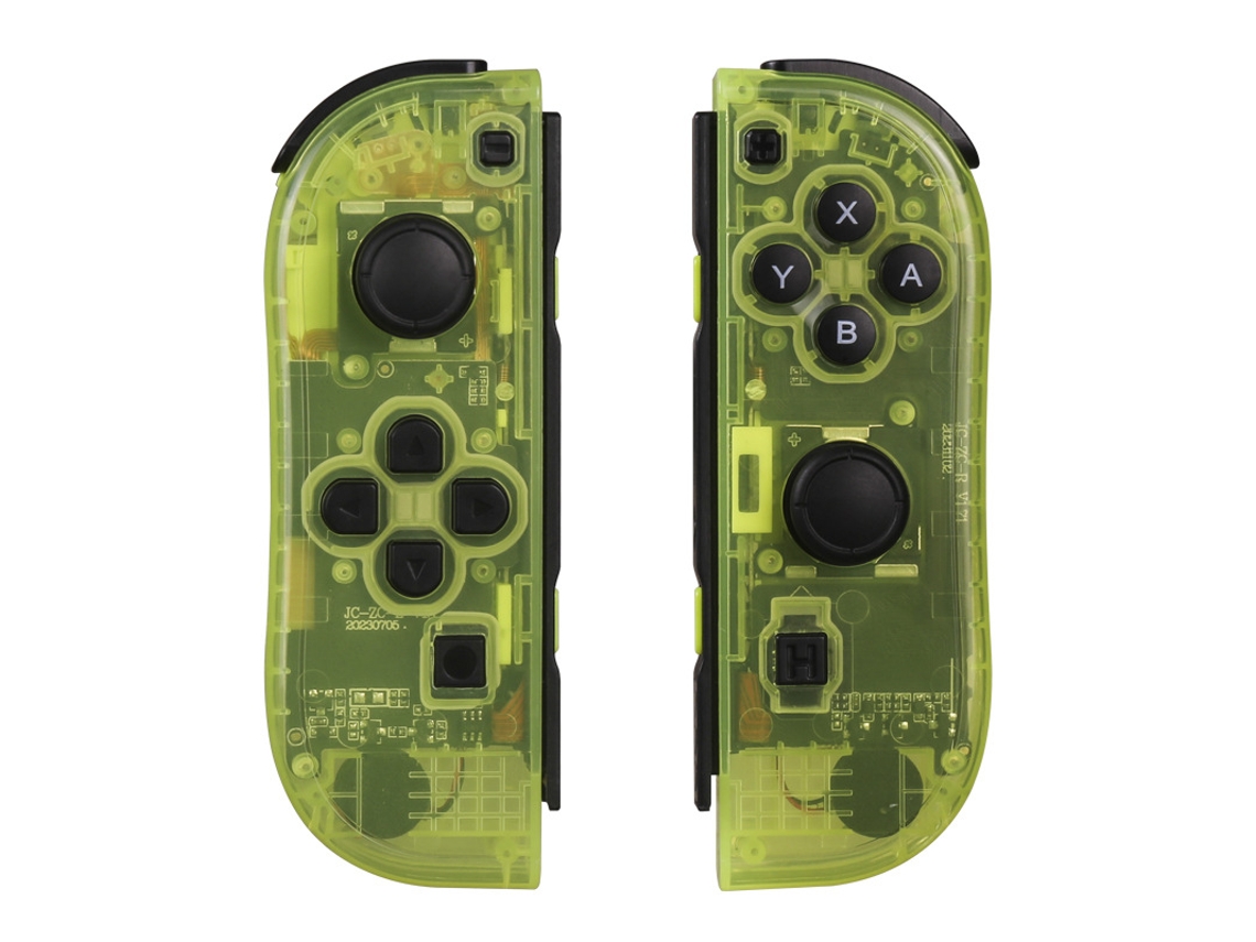 Controlador de interruptor Bluetooth YUNZII JCK amarelo translúcido (acompanha um par de pulseiras)