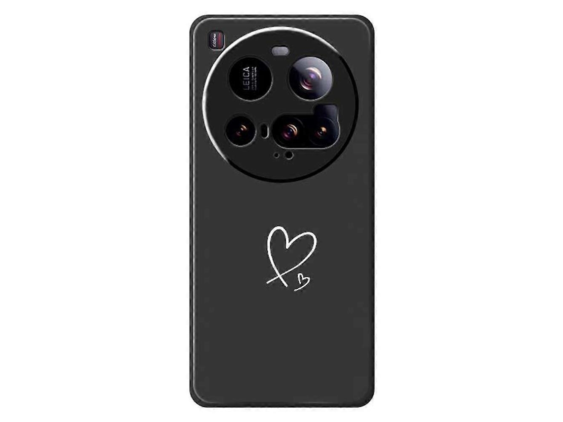 Capa Tkdaddy Para Xiaomi 15 Ultra, Branca, Com Estampa De Amor, Borda Reta, Tpu, Capa Traseira Preta