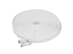 Cabo Ethernet 6 De 100 Pés Plano, Fino, Longo, Para Rede De Internet Lan, Cat6 De Alta Velocidade Com Tvo Slowmoose (30 Metros)