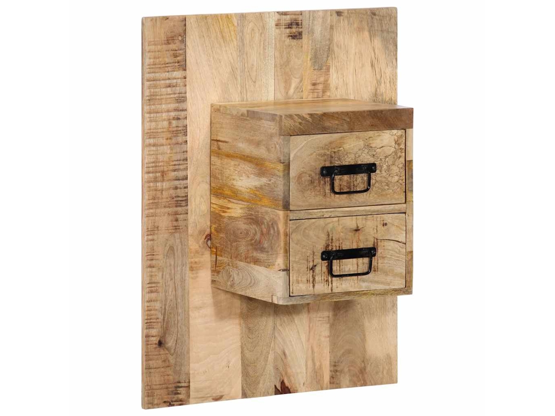 Bedside Cabinet, Bedside Cabinets Vidaxl Marrom Madeira De Mangueira (60x32x80 Cm)