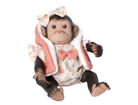 Mono Reborn Pelele Beig Y Chaleco 35 Cm Vinilo 3341 Rosa Toys Rosa Toysvolumen