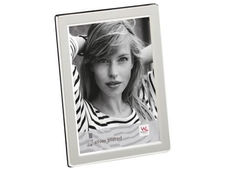 Moldura Lola metal retrato quadro tamanho 15x20 cm de prata