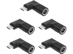 Adaptador de Carregamento de 5 Entradas Dc Pd de 65 W para Usb Tipo C Macho para Celulares. SFUSHOS
