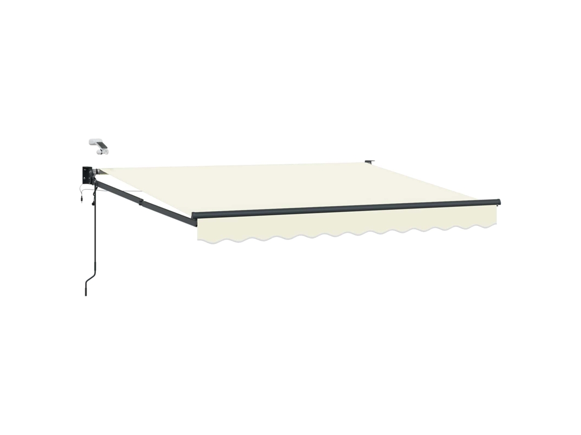 Conjunto 1 Toldo Elétrico Vidaxl Creme Poliéster (3,5 X 2,5 M)