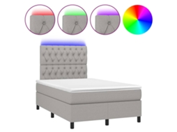 Box Spring Bed, Box Spring Beds Vidaxl Cinzeto Tecido (120 X 200 Cm)